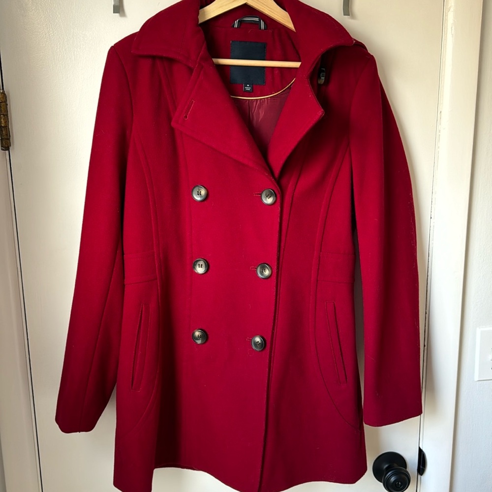 Red Nautica Pea Coat